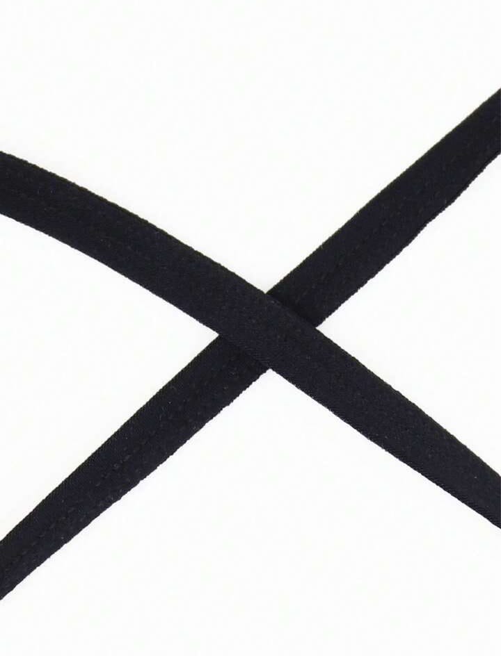 Energetic Black Bow Tie Alluring Mysterious Black Hollow Mesh Men's Lingerie